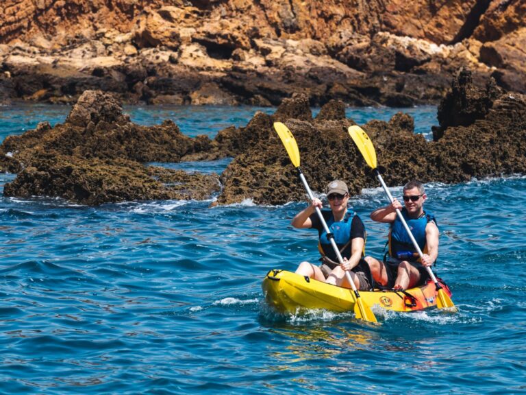Kayak And Coastline Tour From Albufeira - Departure from Albufeira Marina on a catamaran. Sail from Albufeira Marina on our...